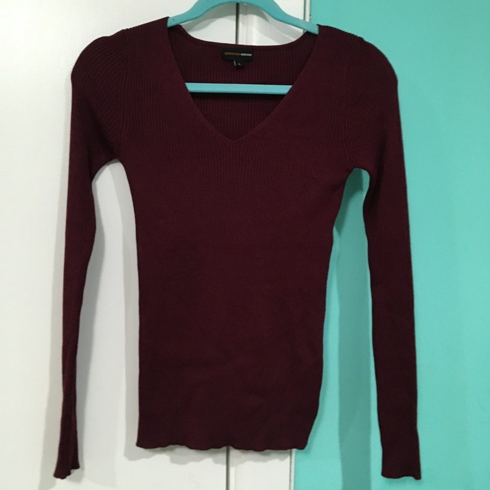 Fashion Nova Burgundy Sweater